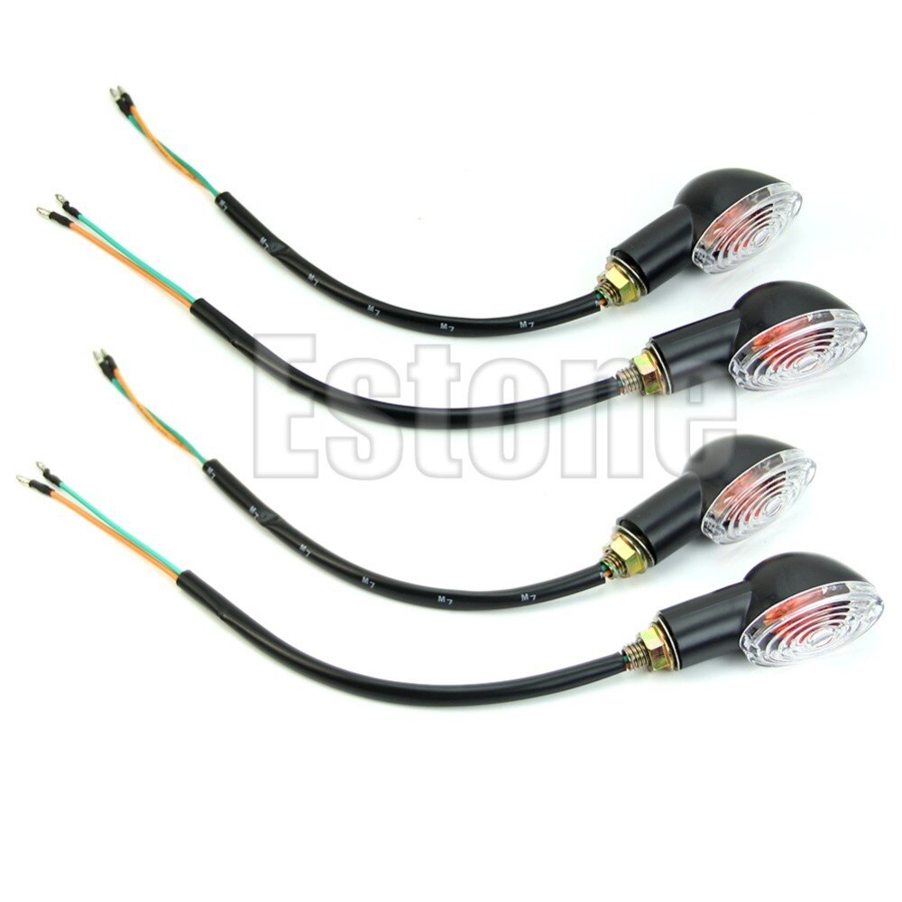 4X Universal- Motorrad Halogen Birne Blinker Blinker Anzeige Licht Bernstein