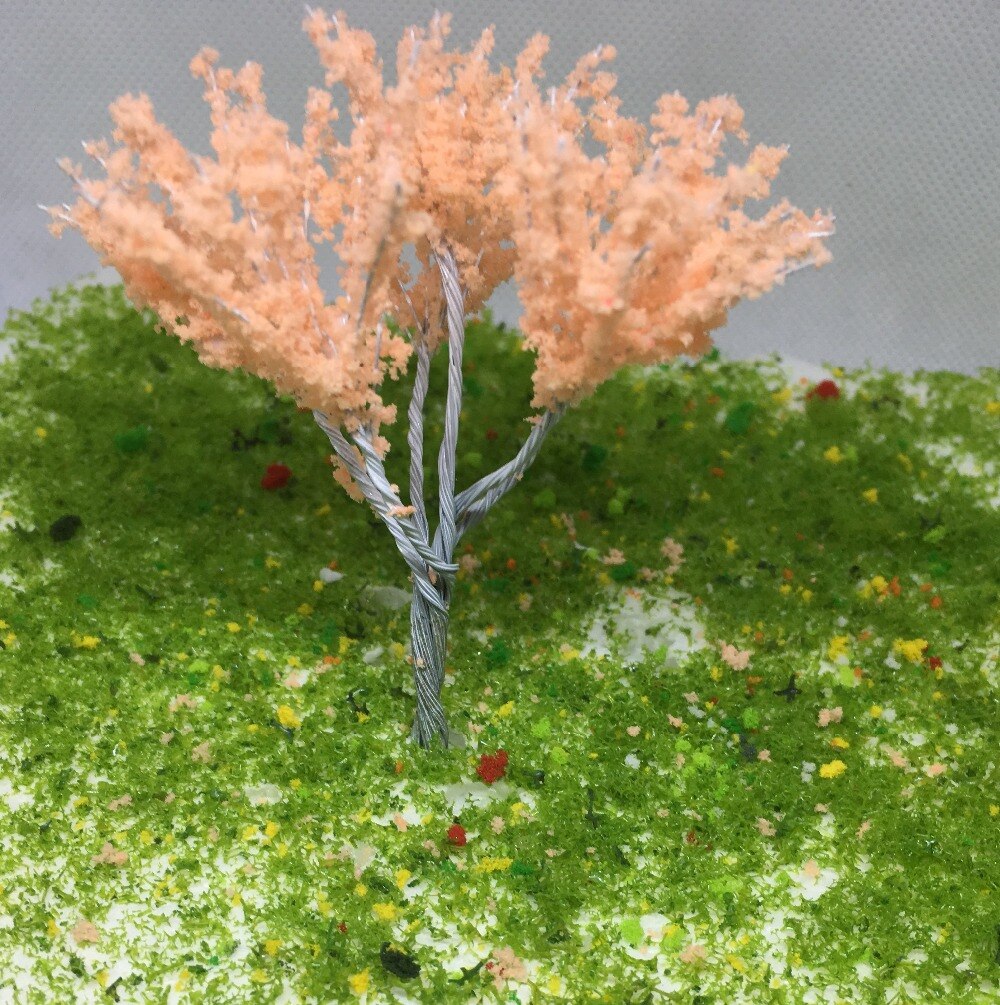 Building model materials DIY sand landscape garden trees Cherry trees The iron wire flower more specifications