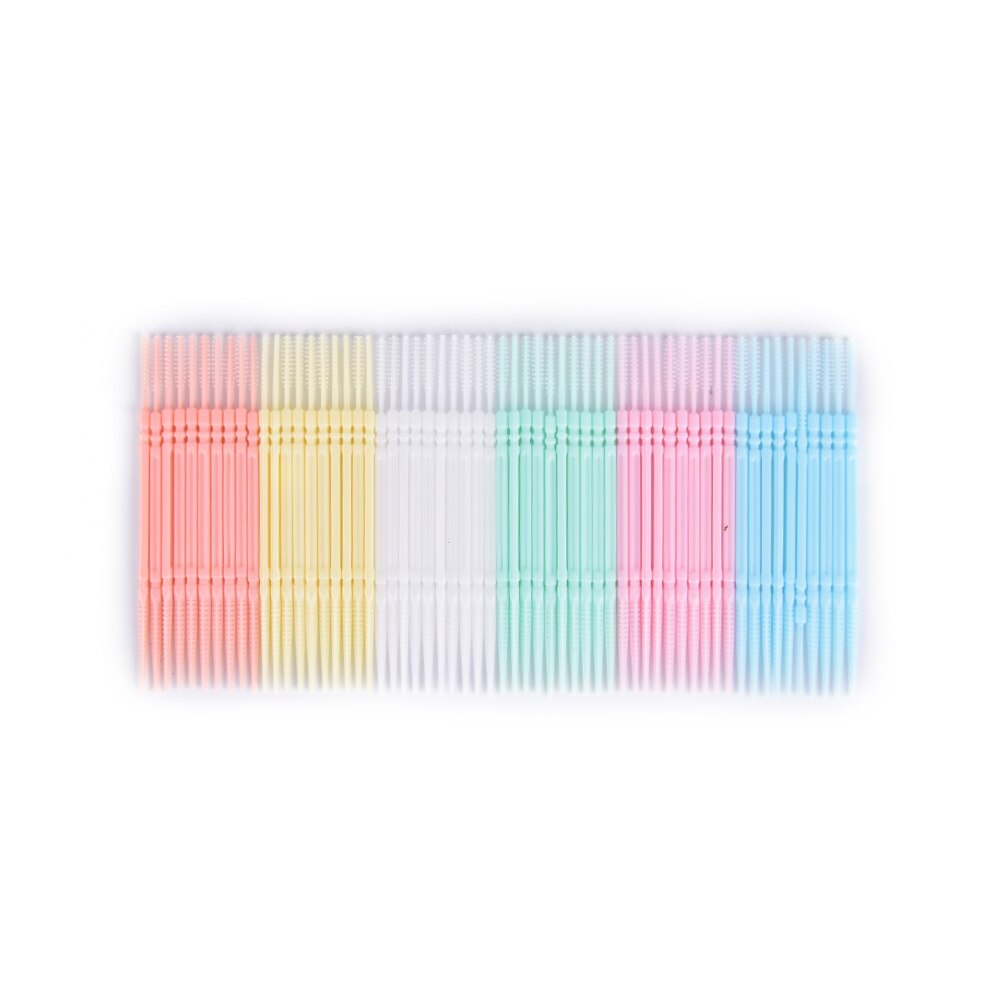 100 Uds mondadientes de plástico, palillos dentales portátiles,