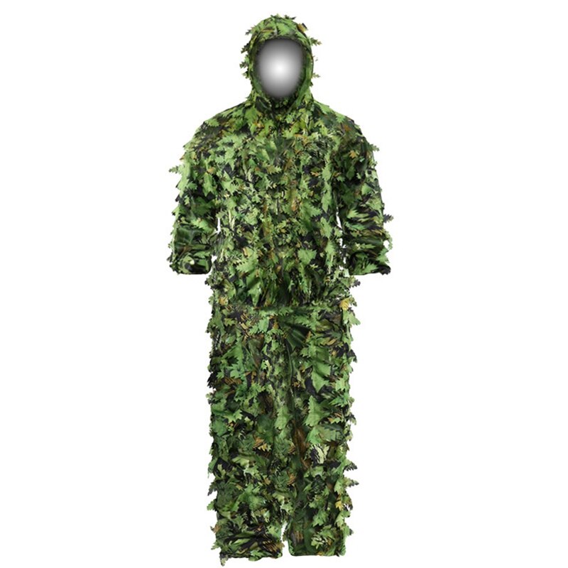 Traje de camuflaje con hojas biónicas y flores, conjunto de camuflaje Universal para caza y Ghillie