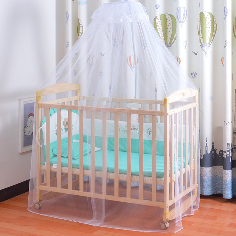 Klamboe Baby Bed Klamboe Mesh Dome Gordijn Netto Voor Peuter Crib Cot Luifel Pasgeboren Zuigelingen Kids Bed Levert: 450x150cm white net