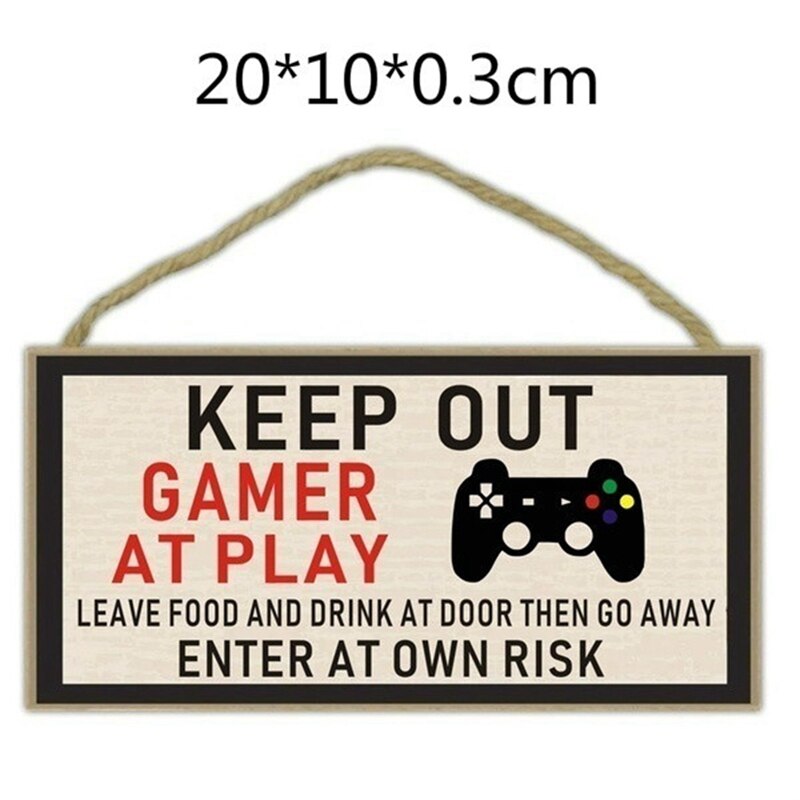 Anti-Storen Houden Gamer Op Spelen Hout Deur Decor Plaque Funny Novelty Slaapkamer Decor Lijst Voor zoon Brother