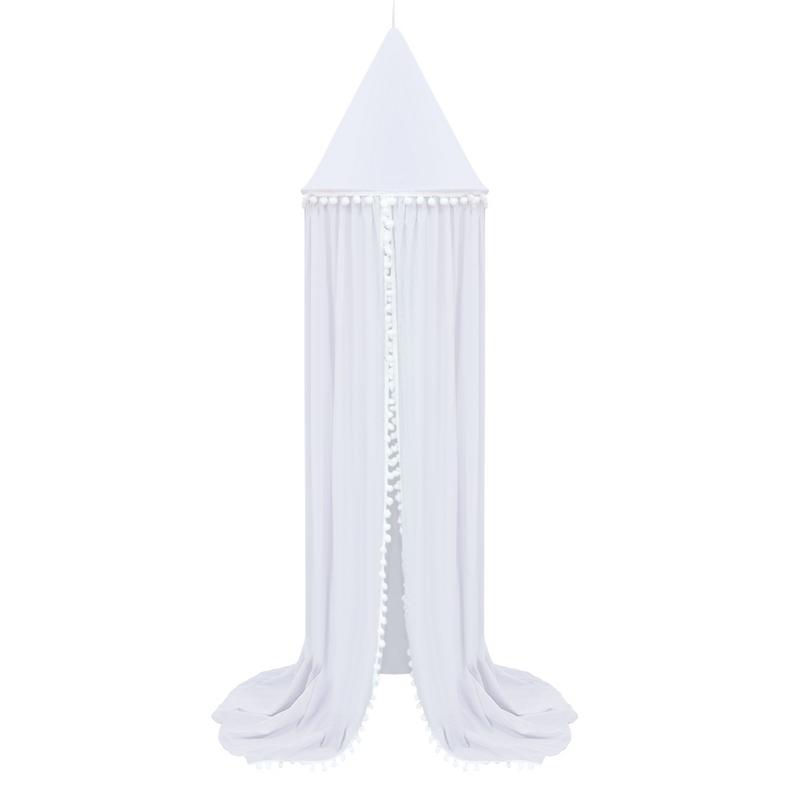 Red de algodón para cuna de bebé, mosquitero para cama de princesa, decoración para habitación de niñas, dosel para cama, mosquiteras para habitaciones de niños, 3 colores: Blanco