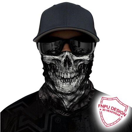 Bjmoto festival fest maske balaclava sømløs cykel biker spøgelse tørklæde halv ansigtsmaske skjold anti-uv vindtæt pandebånd: Model 4