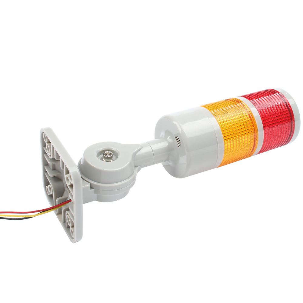 2 layers Rotatable 180 Stack light Red warning light industrial for CNC machine DC 24V 12V AC220V 110V Steady flashing light LED