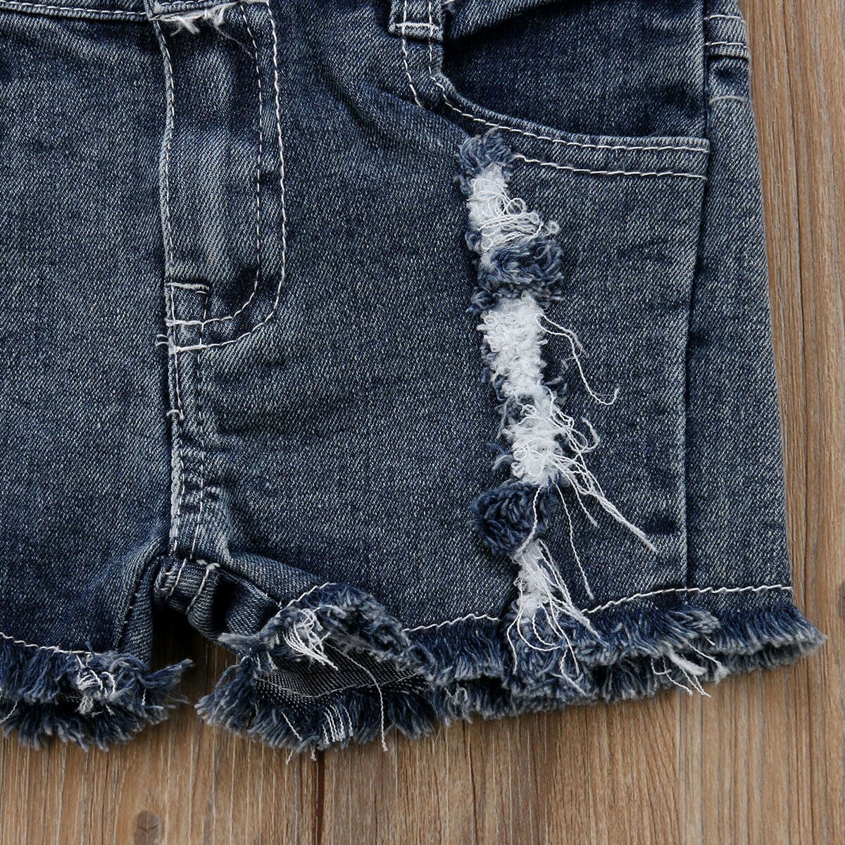 Pantalones vaqueros rasgados elásticos para niños y niñas, pantalones cortos vaqueros deshilachados, pantalones calientes,