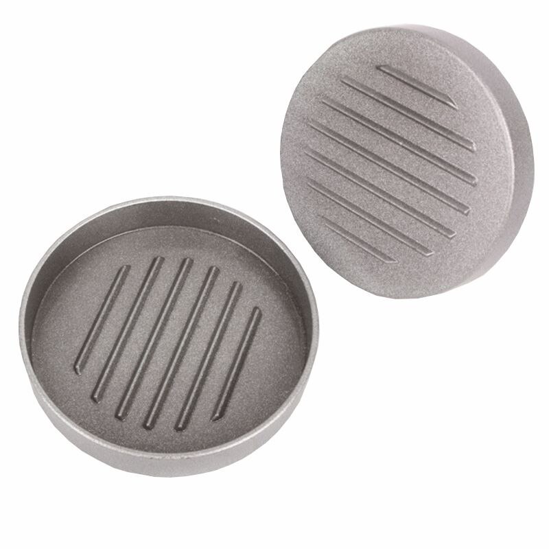 Iyounice hamburgerpress rund form aluminiumlegering 11.9cm hamburgare kött nötkött grill hamburgare press biffmaskin form kött verktyg