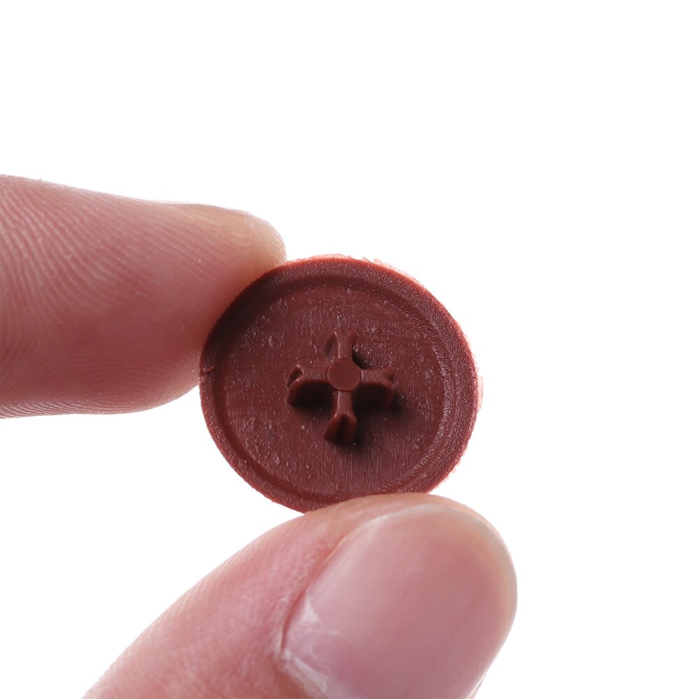 100Pcs 3 in 1 Screw Protective Cap Covers Self-Tapping 17mm Flat Phillips Screw Cap Nuts Plastic Covers Furniture Exterior Decor