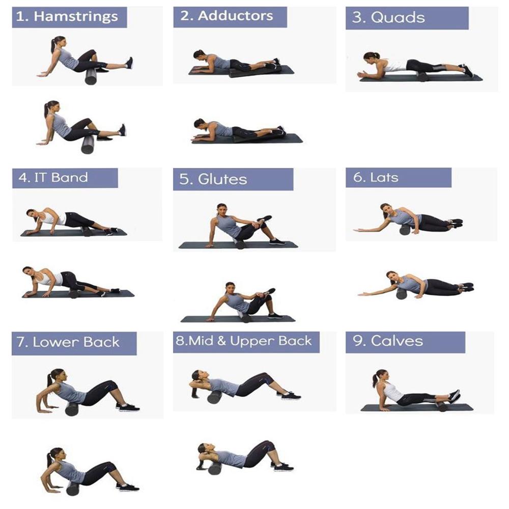 Foam roller yoga blok rulle massage eva fitness roller massage pilates aerobic aerobic med triggerpunkt