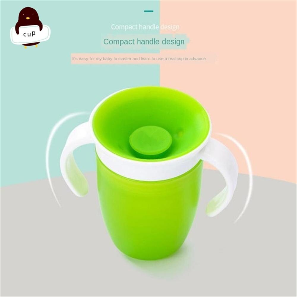 1pc 240ml 360 babymuggar kan roteras magisk kopp babyinlärningsdrickskopp läckagetät barnvattenkoppflaska copos inlärningskopp