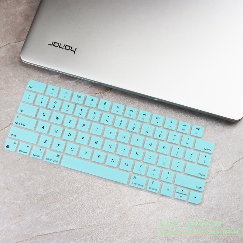 Tastaturbeskytter til apple imac 24 tommer eu magic tastatur med touch id  a2449 m1 chip  a2450 2449 2450: Hvidblå