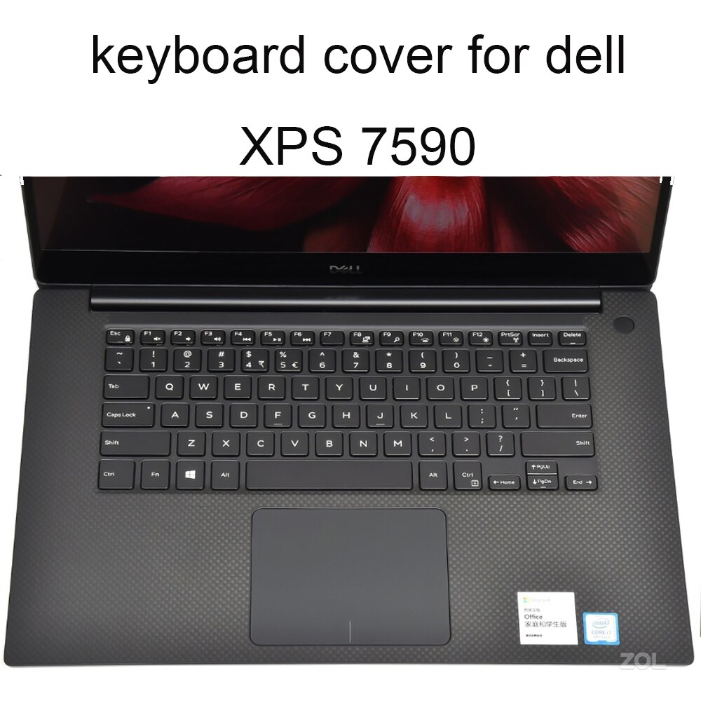 Funda transparente de silicona para teclado, nueva funda transparente para Dell XPS 13, , 9300, 13,4, 9365, 9360 pulgadas con 15, 13,3, y 9570 7590, tamaño suave de TPU: XPS 15.6 7590
