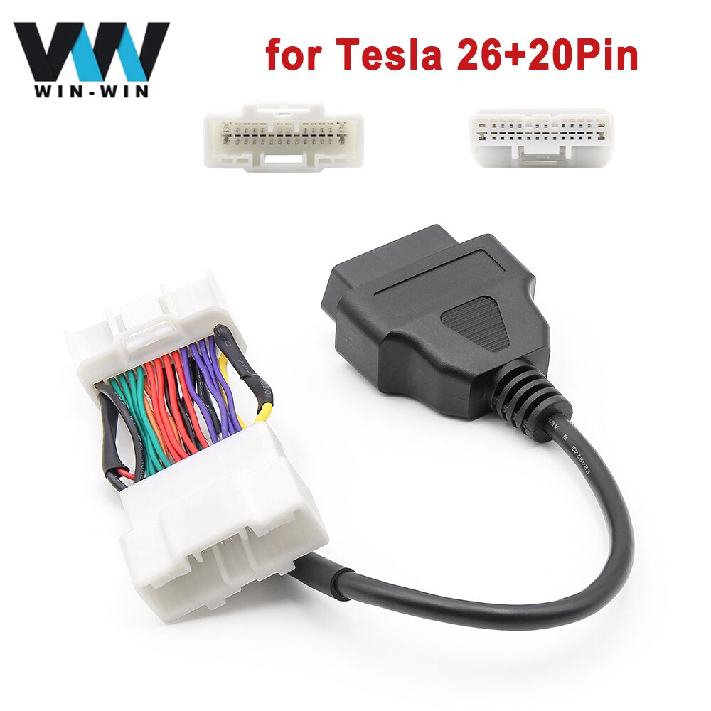 Câble OBD2 mâle/femelle vers connecteur 16 broches pour Tesla modèle 3/Y, adaptateur automatique pour outil de Diagnostic de voiture