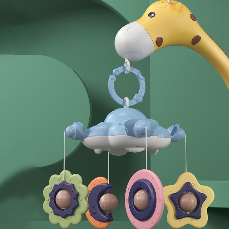 Crepitio del bambino mobile musica scatola Luce di Notte Rotazione di 360 ° di Rotazione Flessibile mobile Appena nato Che Dorme Letto Giocattoli bambino Sonaglio
