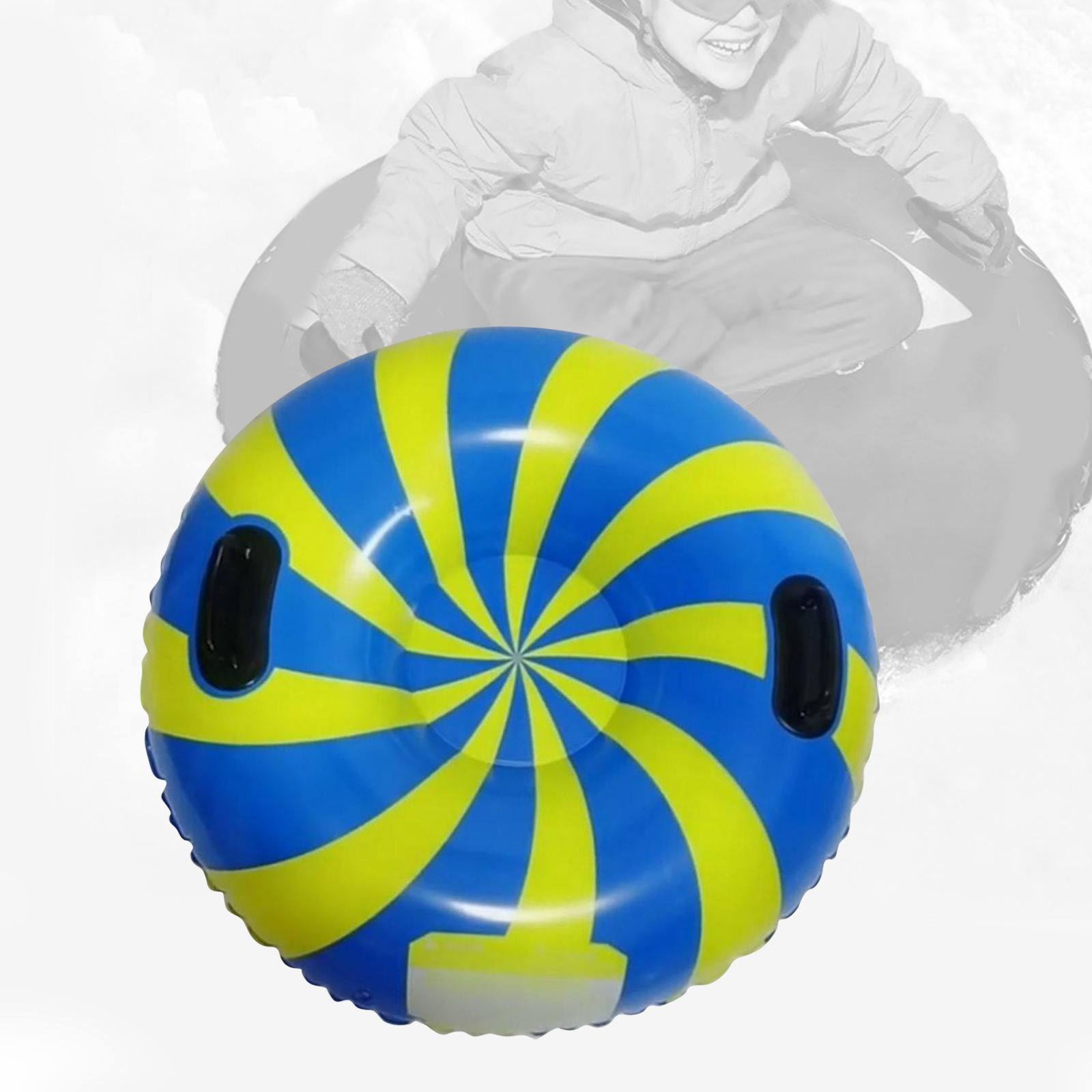 Tubo da neve gonfiabile resistente con manico rinforzato slitta in PVC resistente: 95cm