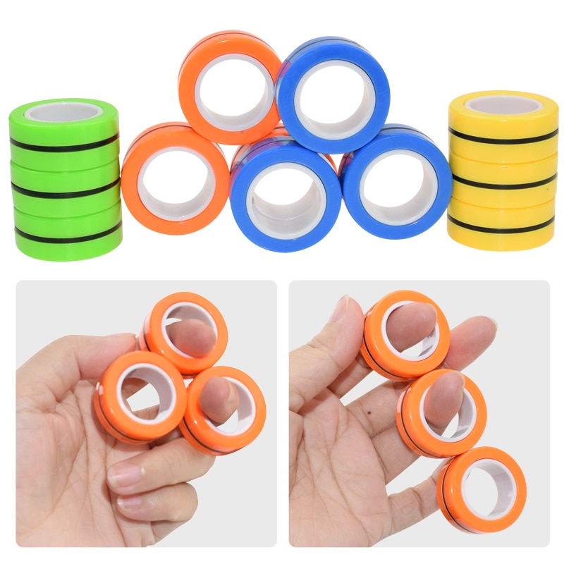 Finger Magnetische Schleife Autismus Anti-ADHS Angst Dekompression Spielzeug Spiele Party Magie Zeigen Spiele Klassische Spielzeug