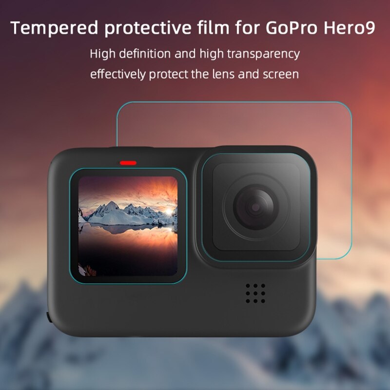 Beschermende Film Voor Gopro-Hero 9 H-D Gehard Glas Screen Protector Voor Gopro-Hero 9 Sport camera Accessoires