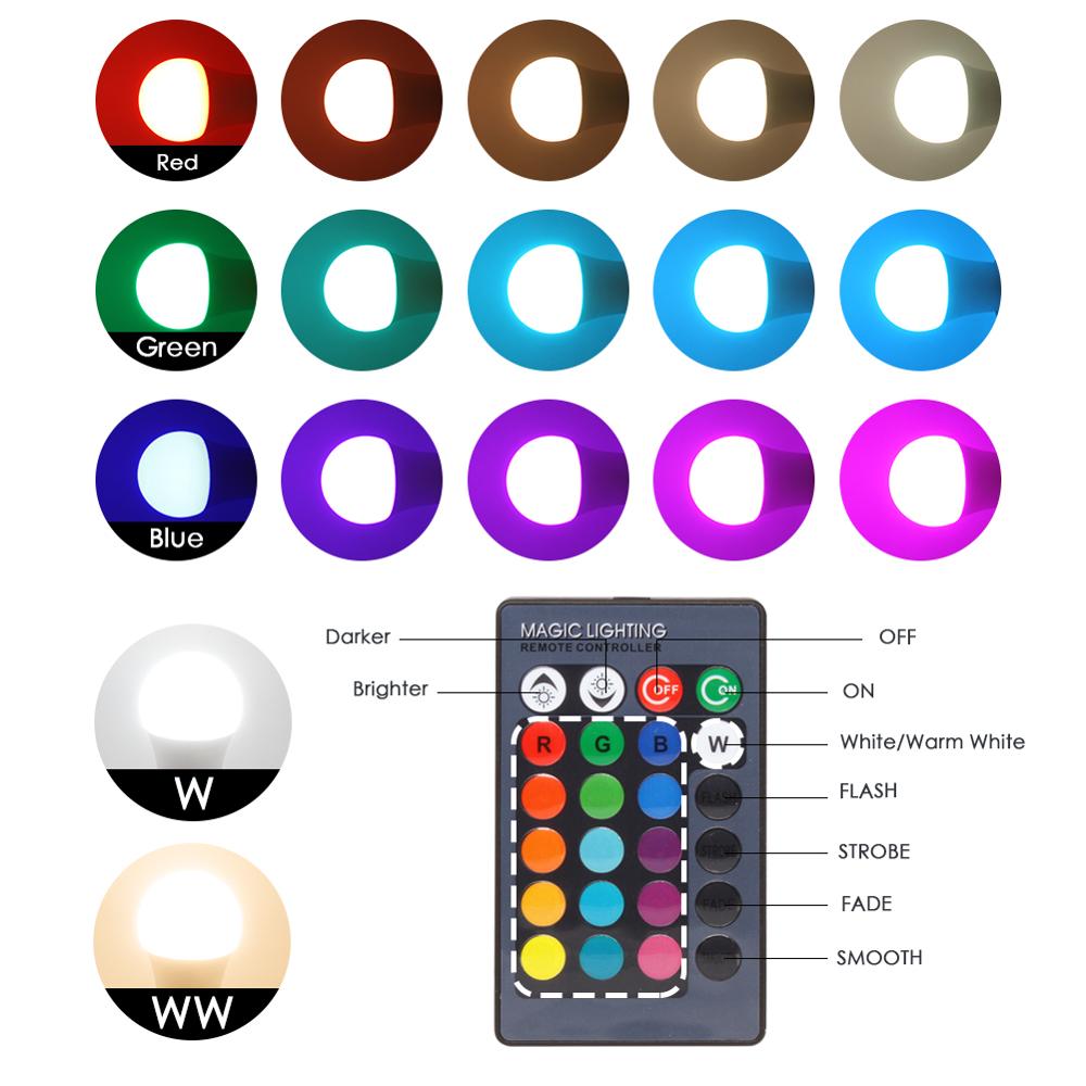 Led Rgb Lamp Rgbw Rgbww E27 5W 10W 15W Spot Light Remote Kleurrijke Party Bar AC220V 240V Home Decor Night Lamp