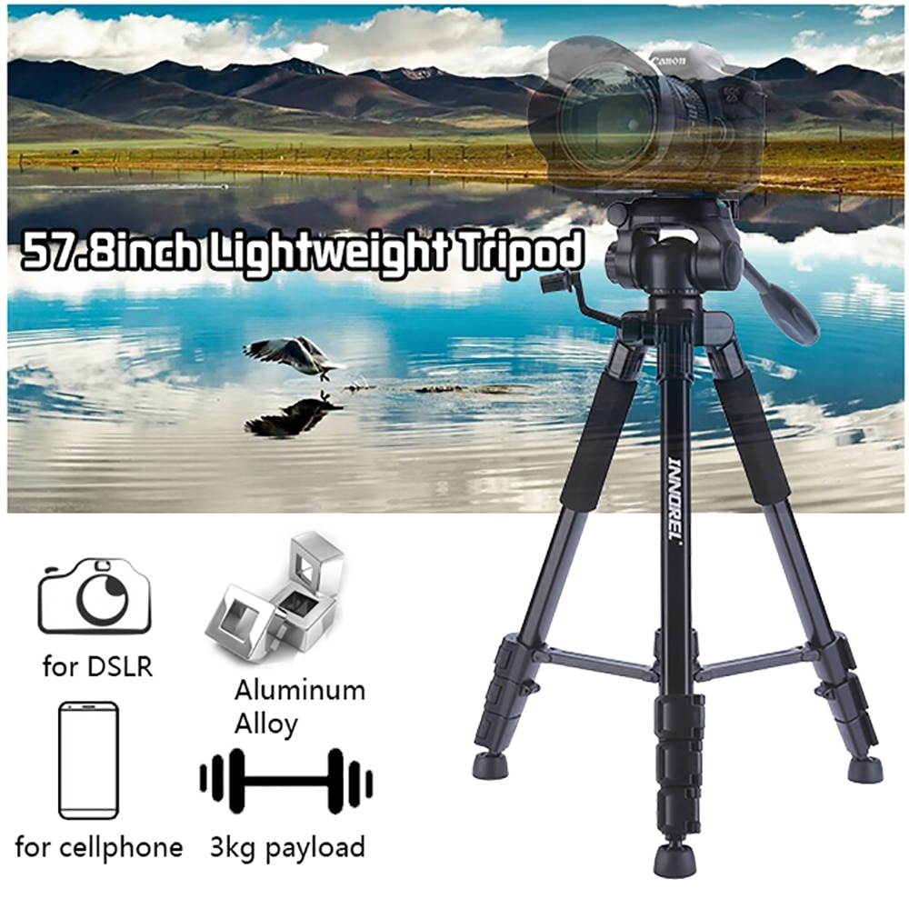 INNOREL RT10 Camera Tripod Aluminium Alloy Lightweight Travel Compact Tripod with Quick Release Plate & Pan Head