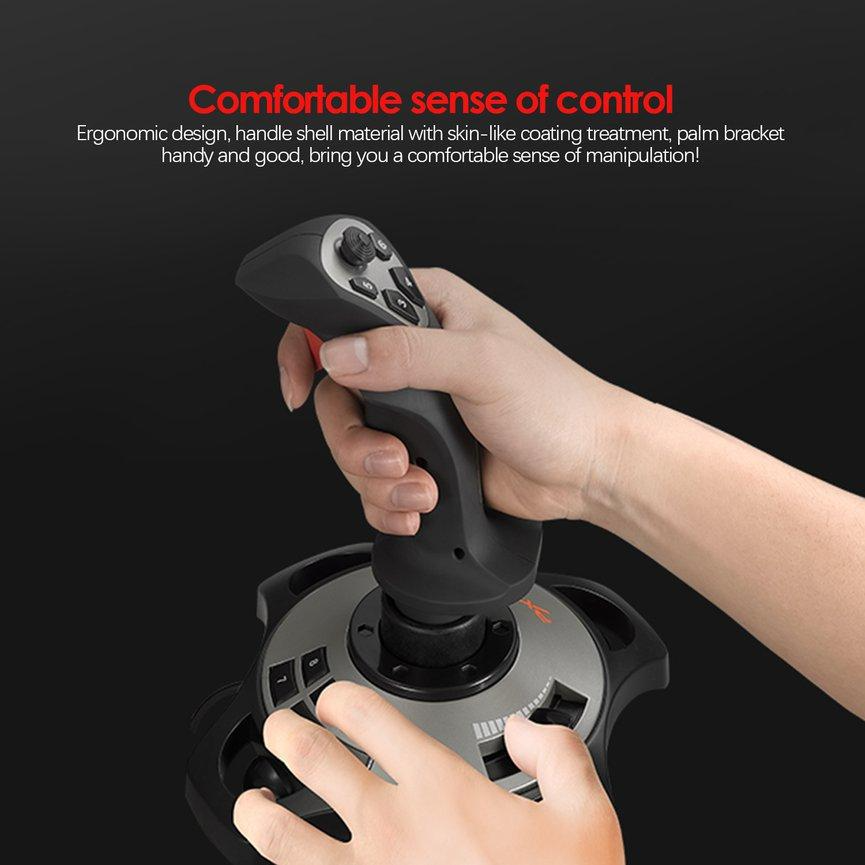 Simulador de vuelo con Joystick de PXN-2113, controlador de mando, simulador de vuelo de Pc, palo de cabina para PC/escritorio