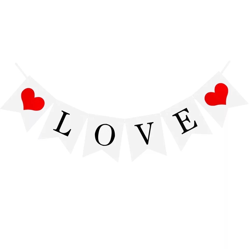 1einstellen ICH Liebe Sie Banner Papier Flagge Wimpel Banner Hochzeit Vorschlagen Ehe partei Glücklich Valentinstag Dekoration Liebhaber liefert: Minze Grün