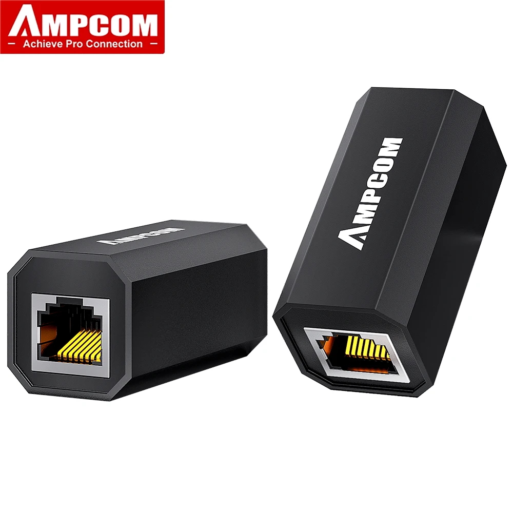 AMPCOM RJ45 Connector 8P8C Female extender LAN connector Adapter inline Cat7/Cat6/Cat5e Ethernet Cable: Pink / Bundle 5