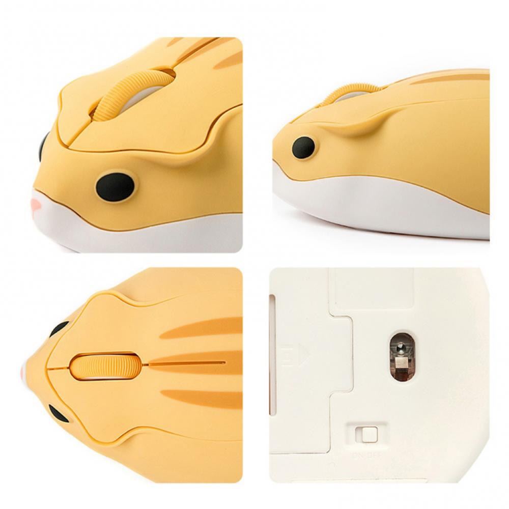 80% Off 2.4GHz Wireless Mouse Cute Hamster Shape 1200DPI Optical Mouse for Computer Laptop mouse wireless Computer Office