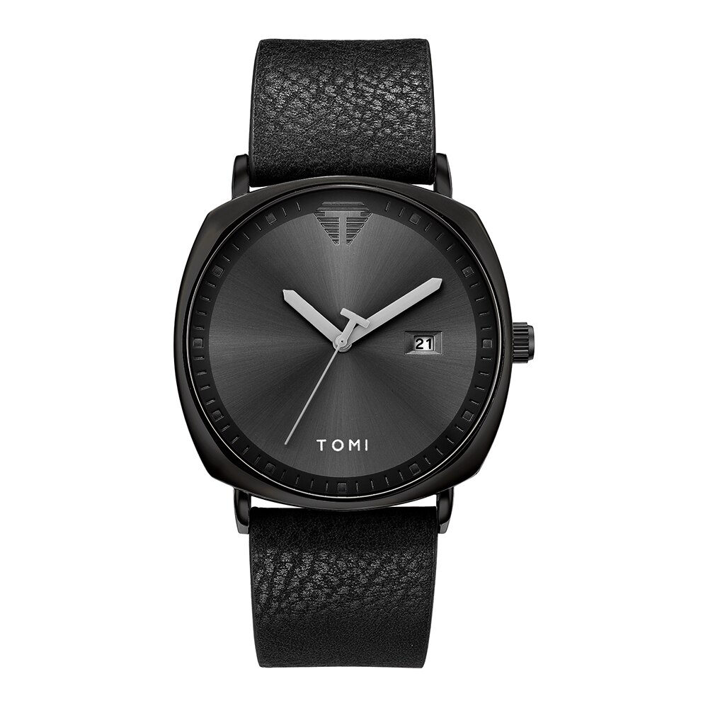 Mens Casual Watch for Men Quartz Watches Simple Relogio Masculine Leather Strap Watch Minimalist Male Clock Best: QT240-1