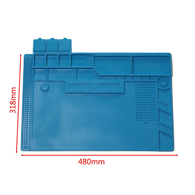 Heat Insulation Silicone Soldering Pad Mat Desk Maintenance Platform For Repair Station With Magnetic s-160 s-170: S-170