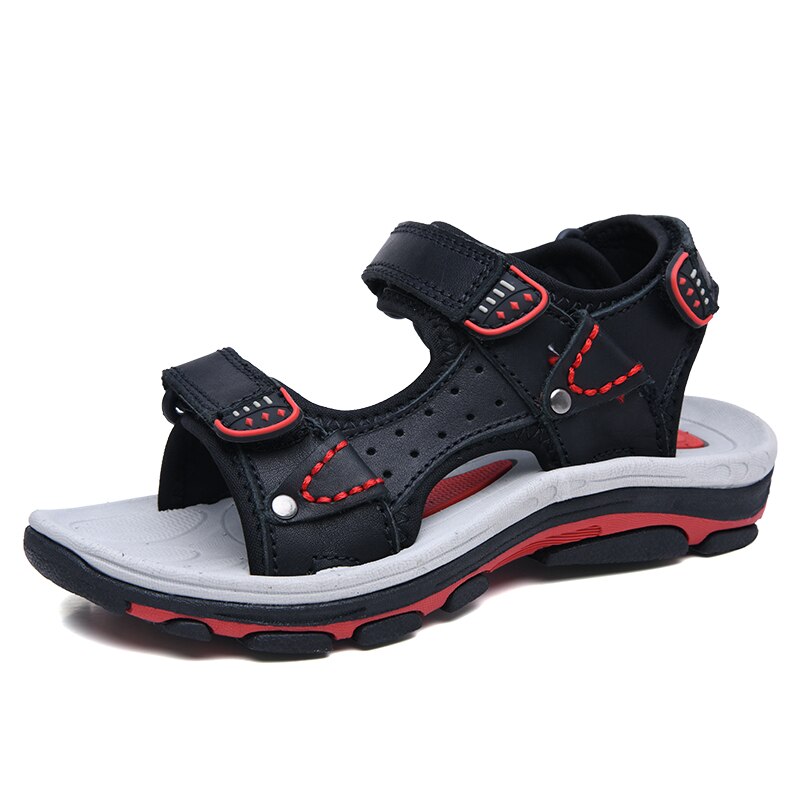 Sialia åndbare børnesandaler til børn sko drengesandaler pigesko sommerstrand åndbart skolefodtøj med åben tå: Sort / 36