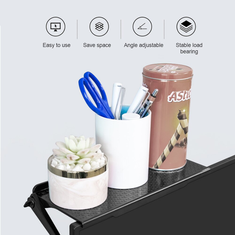 Multi-functional Storage Rack TV Computer LCD Display Rack Screen Storage Bracket Screen Top Shelf Adjustable Rack Holder 1pcs