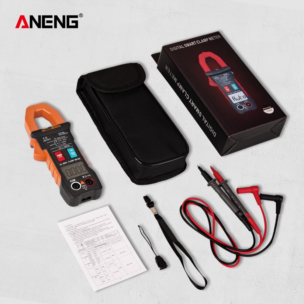 4000counts True RMS Digitale Stroomtang Multimeter Mini Amp DC/AC Clamp Meter voltmeter 400v Automatische Range