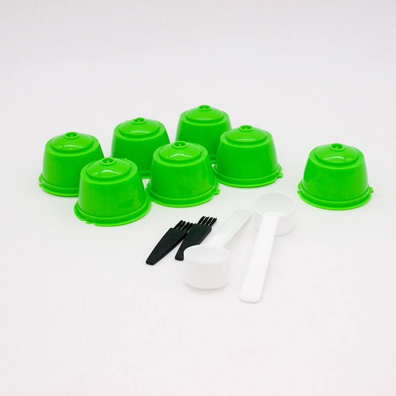 6 pièces adaptées pour Dolce Gusto café filtre tasse réutilisable café Capsule filtres pour Nespresso avec cuillère brosse outils de cuisine