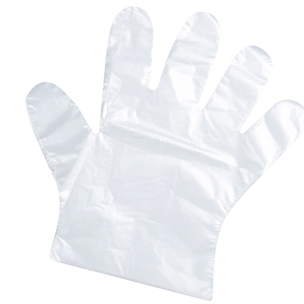 100/500 Pcs/Set Disposable Gloves PE Kids Adult Disposable Gloves Transparent Non-Slip Sanitary Gloves Anti-Dust Anti-Oil Gloves