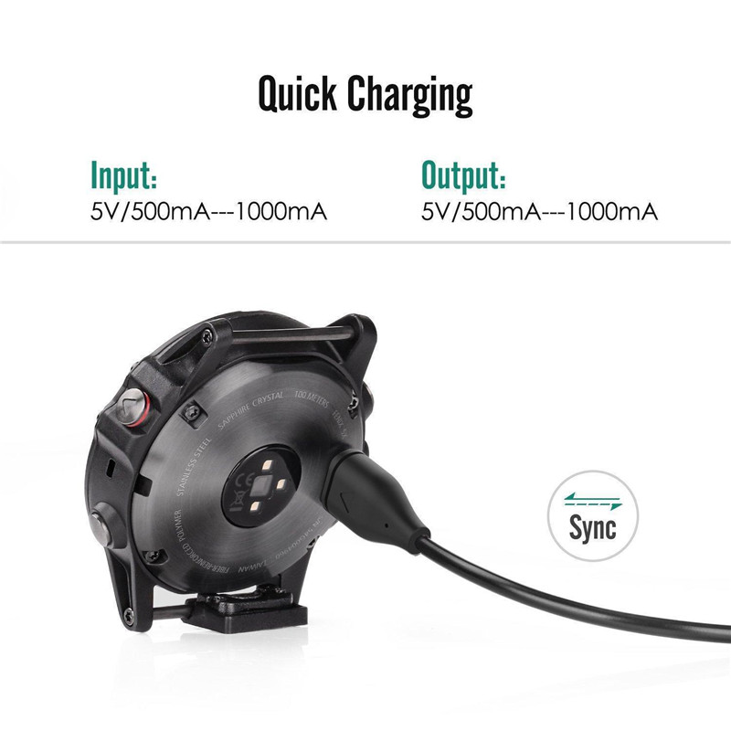 Hurtigopladning usb oplader til garmin reservedele fenix 5 5s 5x plus vivoactive 3 forerunner 935 urmontering ladekabel