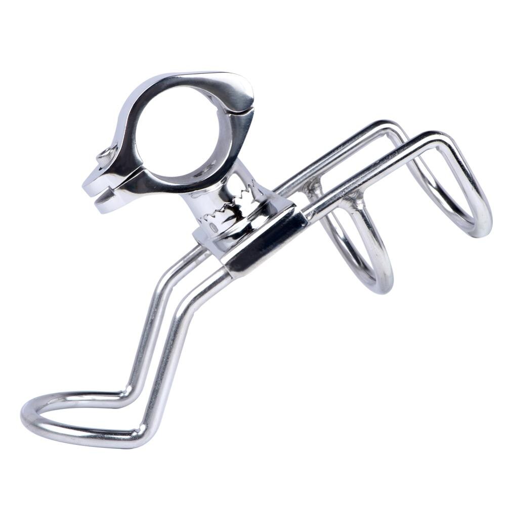 316 Rvs Rail Gemonteerd Klem Op Staaf Houder Dubbele Draad Roestvrij Staal Voor Vissersboot Kajak