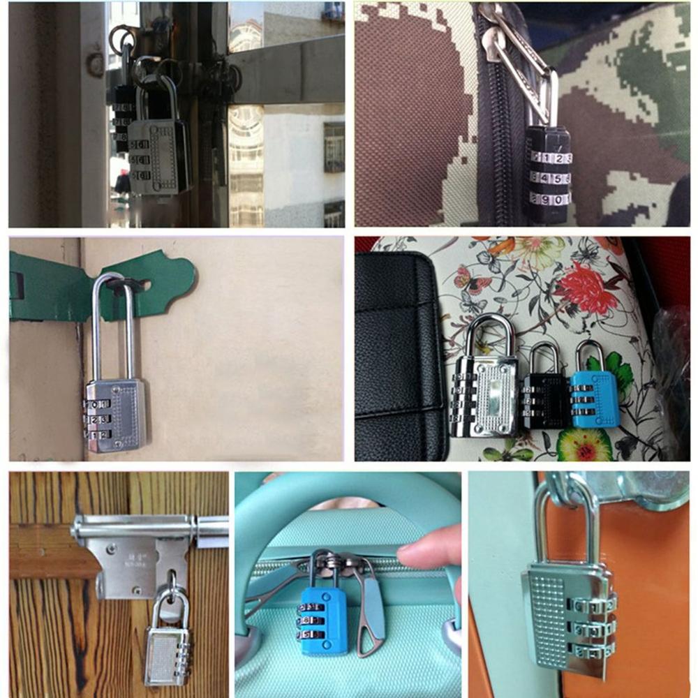 Mini Anti-theft Code Lock Multifunctional Travel Suitcase Luggage Safely Padlock Zinc Alloy Code Lock