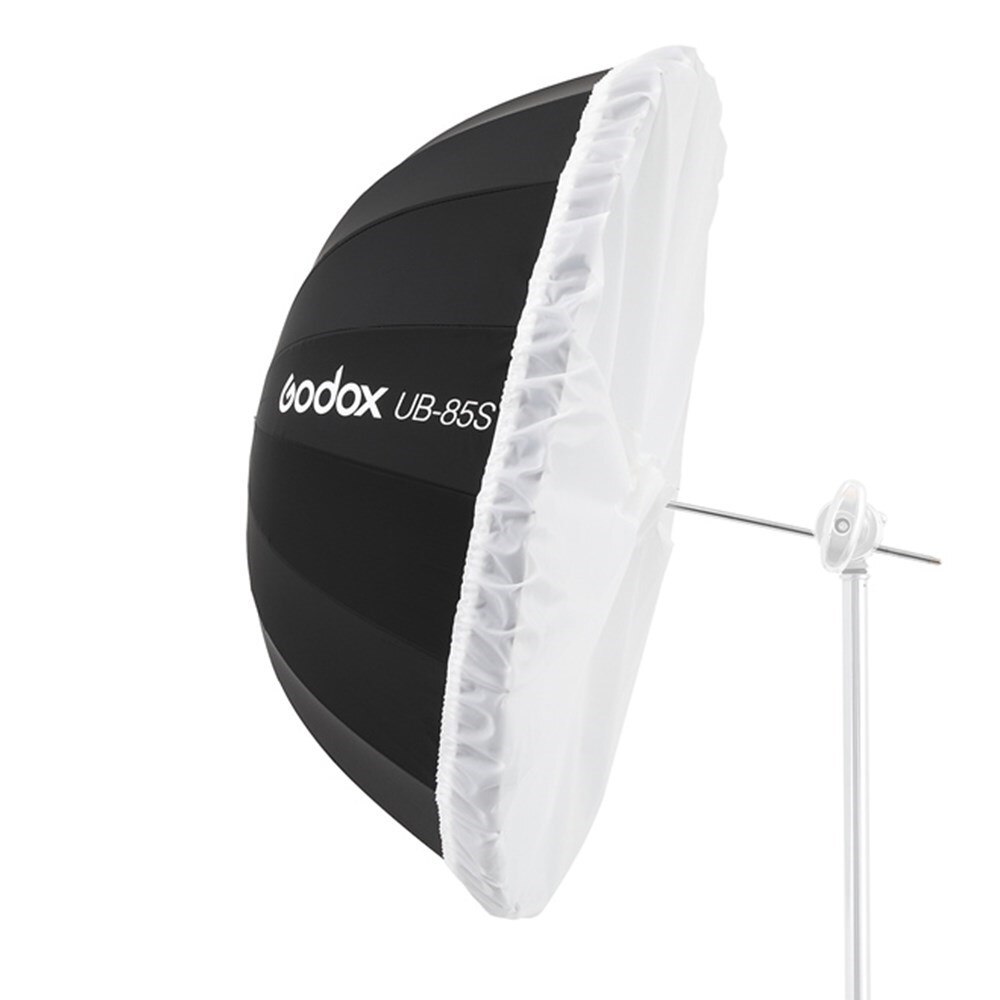 Godox UB-85S 33.5 pollici 85cm parabolico nero riflettente ombrello Studio luce ombrello con nero argento diffusore panno di copertura