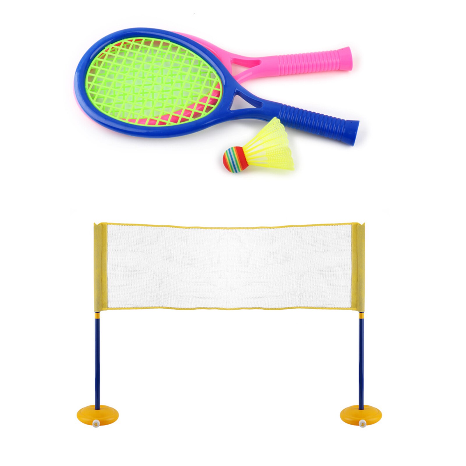 Children Tennis Badminton Volleyball Net Racket Sports Toy Set 3-In-1 Outdoor Educational Sports Toys Parent-Child Sport: Default Title