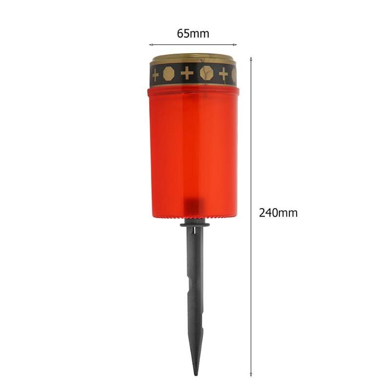 Cimetière rituel électronique LED bougie lampe sans flamme solaire décoratif thé lumière Performance Stable aucune sécurité de chauffage: White B