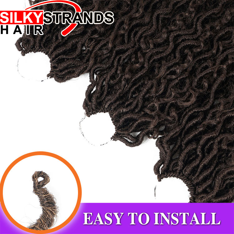 Afro Synthetic Curly Twist Hair Ombre Goddess Locs Crochet Hair Extensions Locks Crochet Braids For Black Women 24 Strands