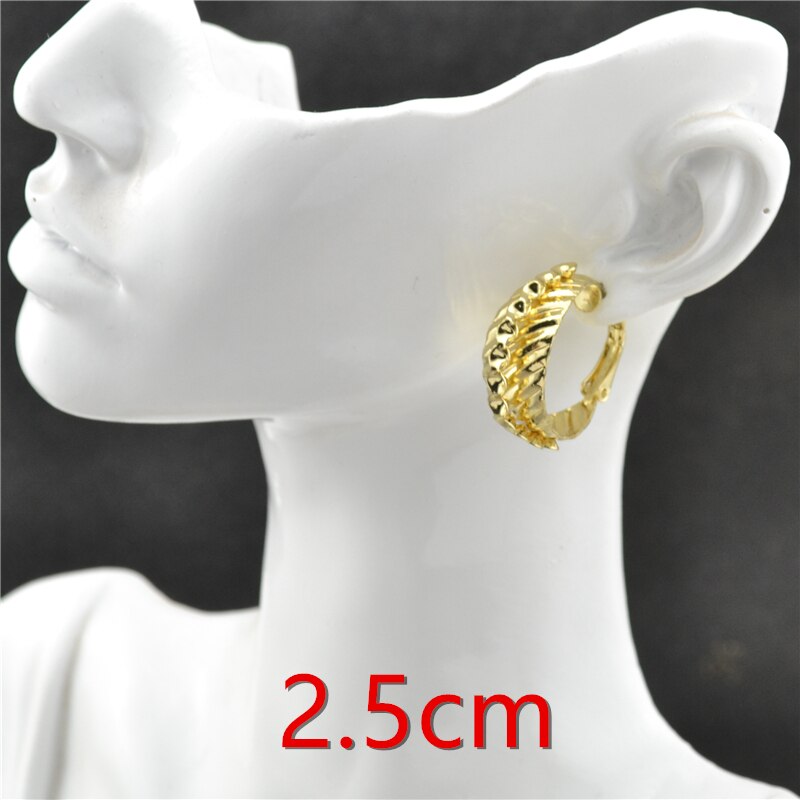 Grampo em Brincos da orelha para as mulheres Sem piercing anéis de orelha Exagerada Grande círculo de Ouro 2020 Moda jóias brincos Senhoras