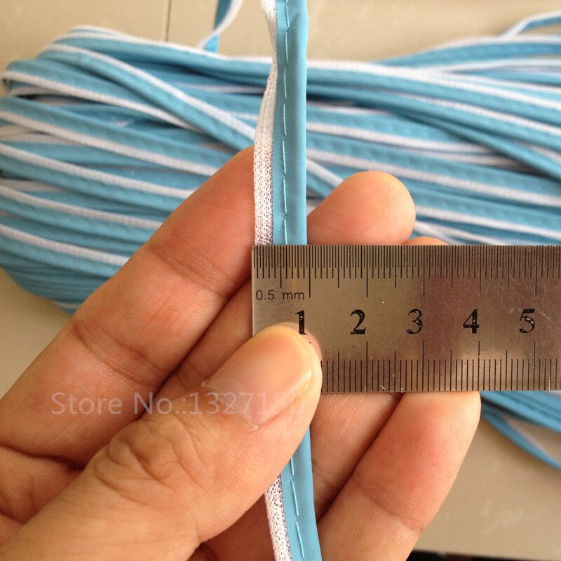 10 mmx 50m blå reflekterende piping stofstrimmel kantbånd fletning trim tape påsyet til tøj taske kasket bukser
