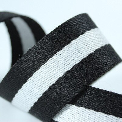 38 Mm Breed Kaki Zwart Kaki Katoen Singels 45 Yards 1.4 Mm Dik Voor Schouderriem Handtas: Black white black