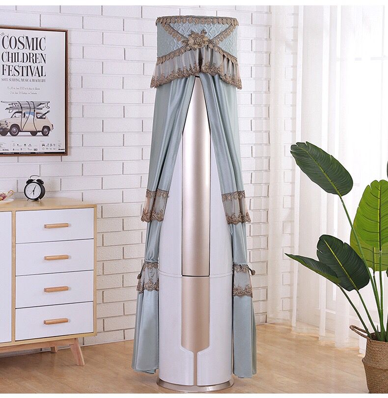 Vertical Cylindrical All-inclusive Air Conditioner Cover Cabinet Cover Greemei Oaks Living Room Round Dust Cover Does Not Take: A / 40x170cm