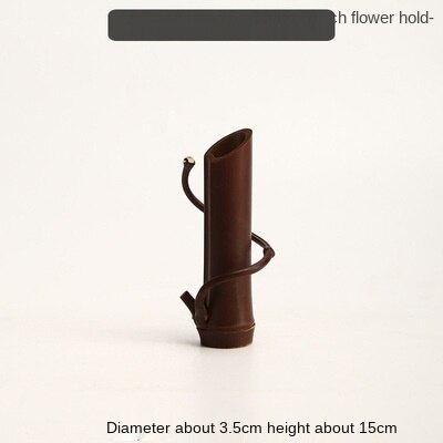 BAODETEA fiore di bambù cerimonia del tè decorazione cinese Zen sala da tè studio Hotel bambù tessitura composizione floreale cesto di fiori: G