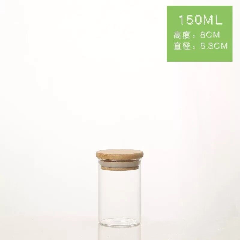 2 stücke Holz Deckel Glas Luftdichten Kanister Küche Lagerung Flaschen Gläser Lebensmittel Container Körner Tee Kaffee Bohnen Körner Candy Gläser: 53x80mm Bamboo cap