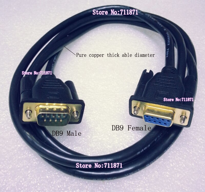 Pure koper dikke kabel diameter Mannelijke Vrouwelijke DB9 verlengsnoer Mannelijke om Vrouwelijke 9 P 9Pin RS232 DB9 Seriële Lijn Kabel Verlengen Cord
