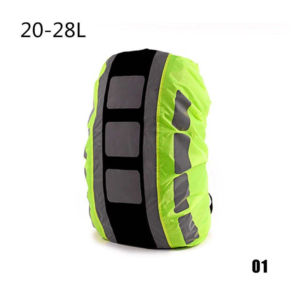 Reflective Backpack Rainproof Cover 20-55L Outdoor Riding Hiking Backpack Dustproof Waterproof Cover Sports Bag Cover: Pink