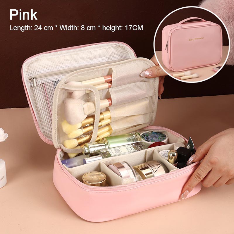 Travel Toiletry Bag Pouch Makeup Organizer for Women's Bag Toilet Bags Ladies Toiletry Kit Mesh Zipper Pouch HZB03: Blue